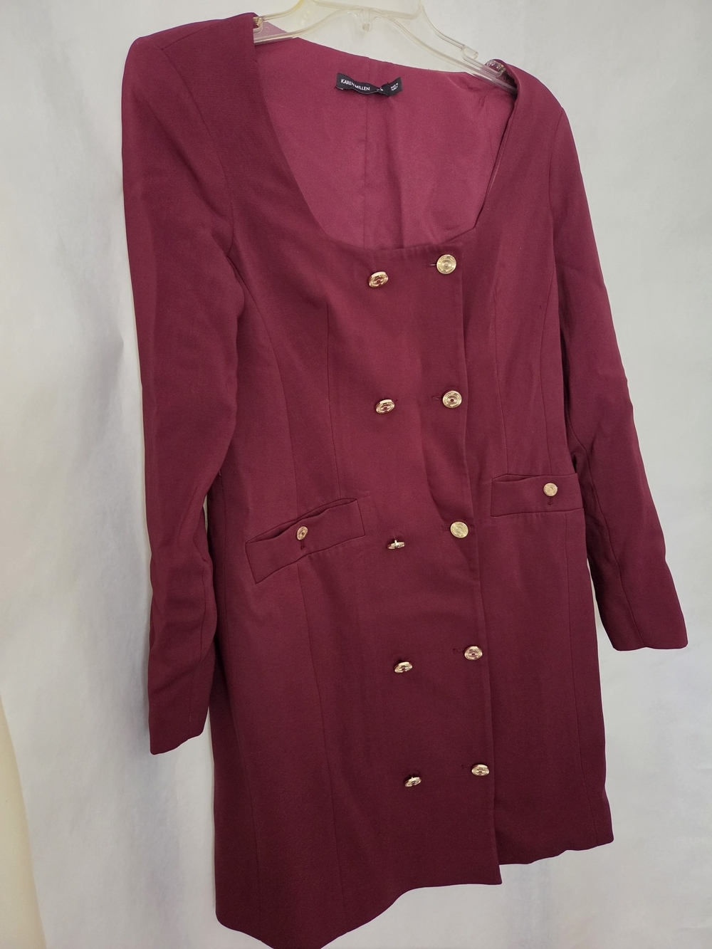 Karen Millen Burgundy Long Sleeve Dress